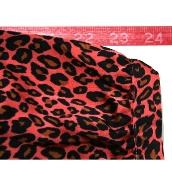 J Peterman Leopard Print Blouse Women 18 Pink Long Sleeve Dressy Top Office Chic - Picture 10 of 10